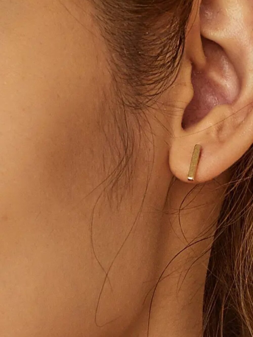 Oradina 14K Yellow Gold Bar Studs from Saks - $279 new!